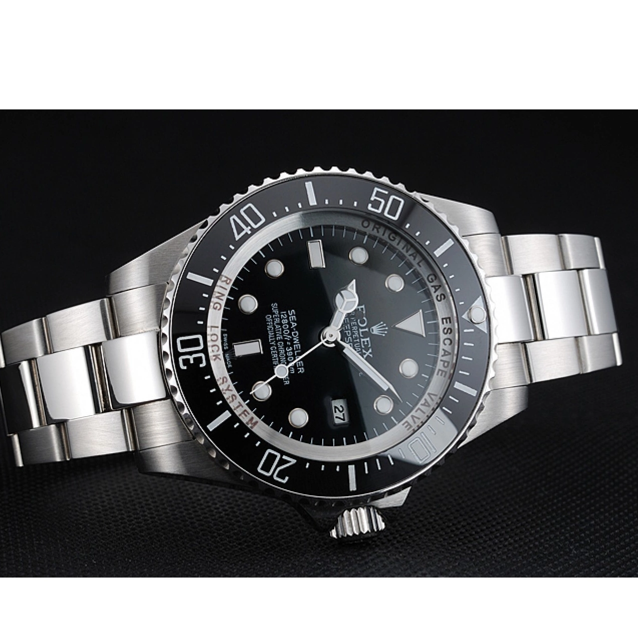Aaa replica Steel Black Sky Dweller Stainless Rolex Watch Dial Bracelet 0606